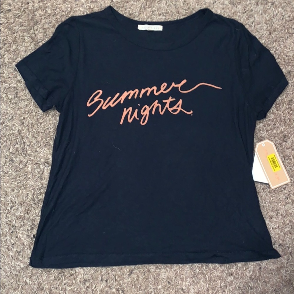navy blue summer nights top